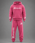 2UTHENTIC PINK & WHITE Signature Hoodie Set