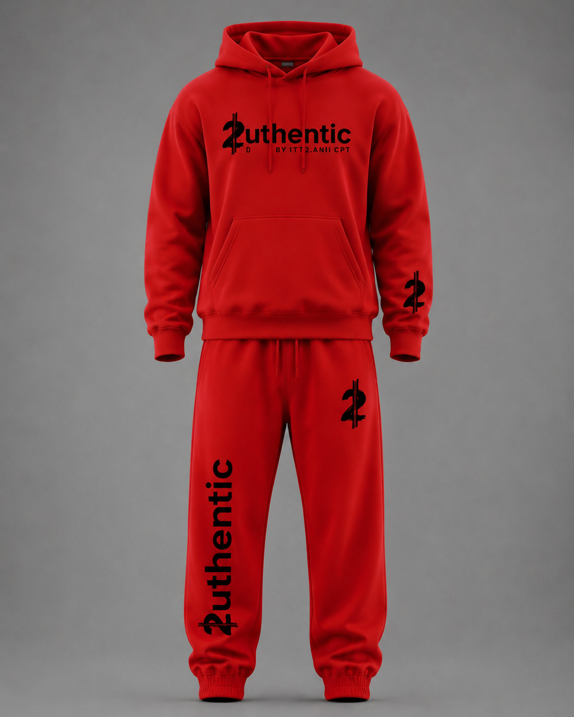 Authentic Red Signature Tracksuit Set