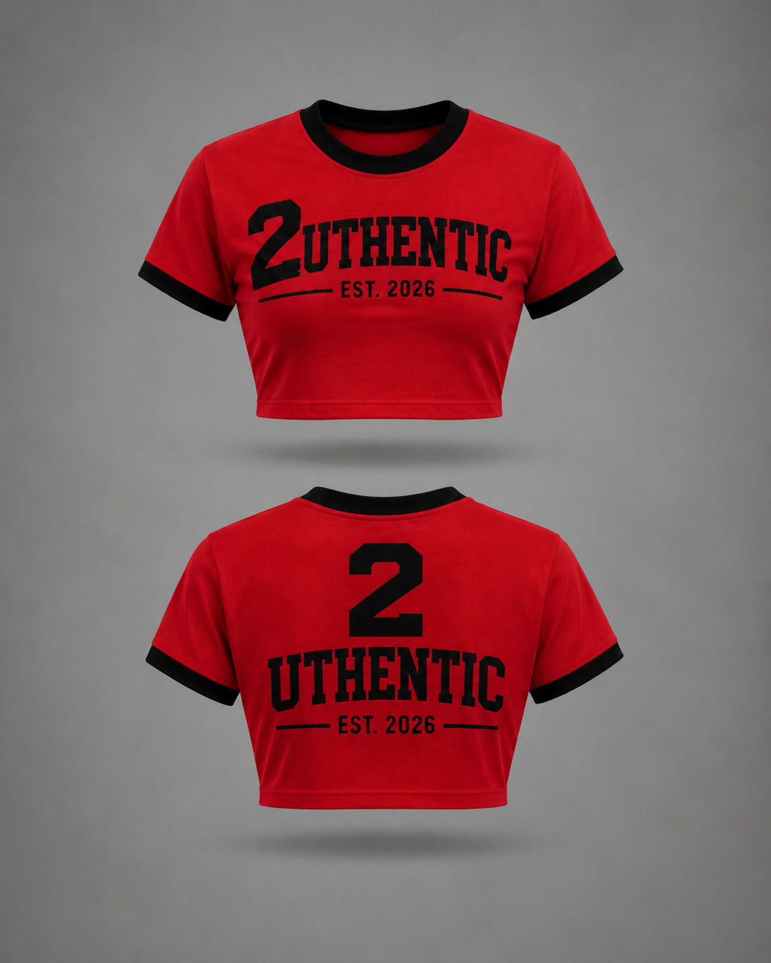 Authentic Red Signature Crop T-Shirt